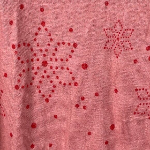 New BP Comfy Print Brushed Knit Pajamas Long Sleeve Top and Pants Pink Snowflake - Picture 4 of 10